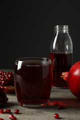 Pomegranate juice, tasty, delicious and fresh drink