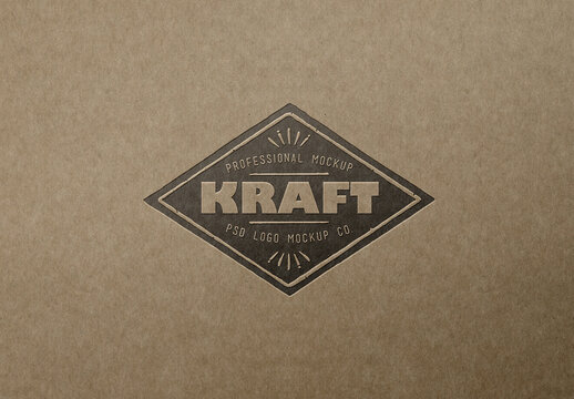 Logo Mockup Kraft Paper