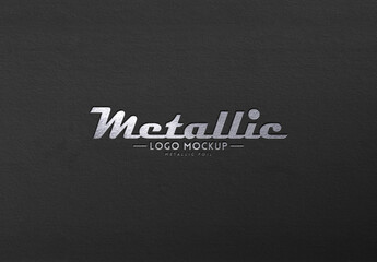 Logo Mockup Metallic Foil