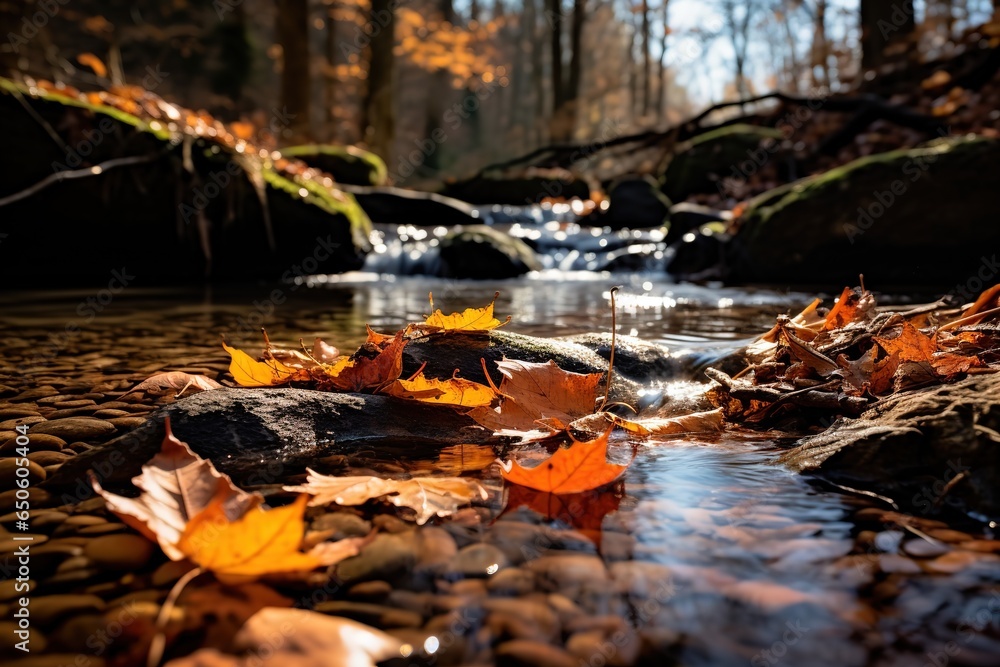 Wall mural Autumn river landscape.