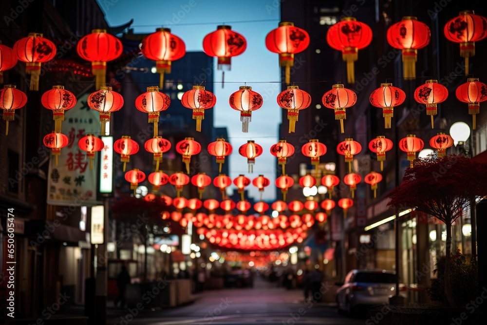 Poster Chinese lanterns