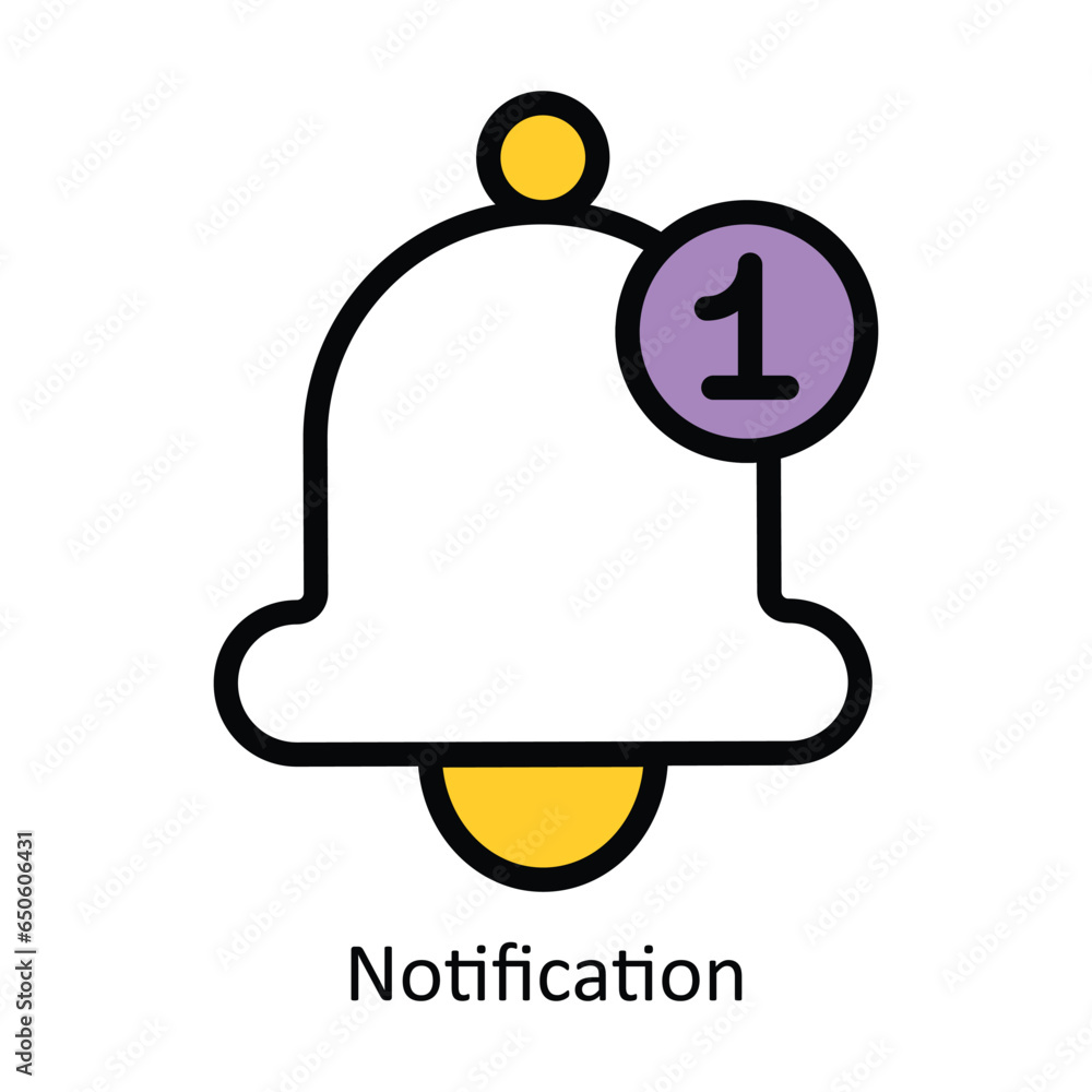 Poster notification vector fill outline icon design illustration. web store symbol on white background eps 