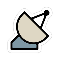 picto logo icones et symbole antenne satellite relais gras bleu relief © ZAKLEFTY