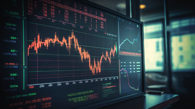 Stock market or forex trading graph. financial investment concept.