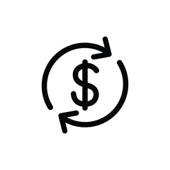 Obraz premium dollar exchange icon vector Exchange money icon