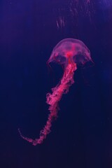 underwater photography of beautiful jellyfish Sanderia malayensis