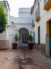 Callejón del Niño Perdido en Utrera perteneciente a la comarca agrícola de La Campiña, en la...