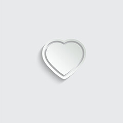 heart button vector icon love sign