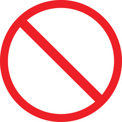  Red prohibited sign vector illustration