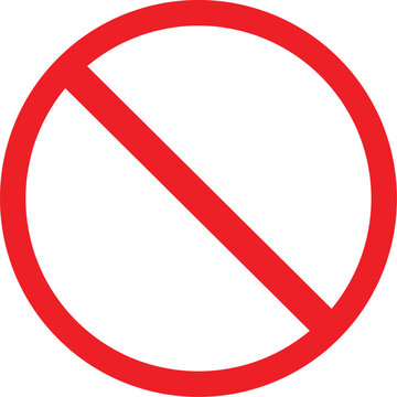  Red prohibited sign vector illustration