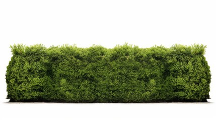 hedges and grass in front of lawn on white background - obrazy, fototapety, plakaty