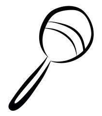 Outline Lollipop icon isolated on white background. Vector sketch illustration. Hand drawn sweet round candy. Perfect for print, web, menu and infographics.