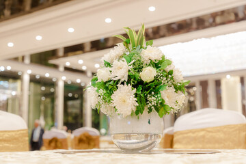 Table setting for an event party or wedding reception