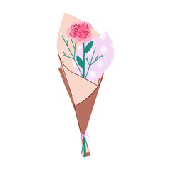 Vector flat illustration of a bouquet of flowers.