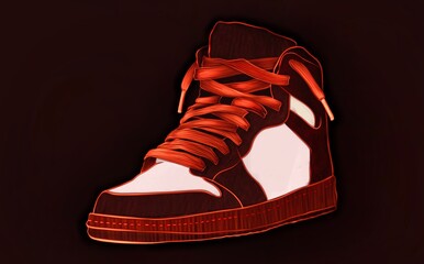 dark red sneakers
