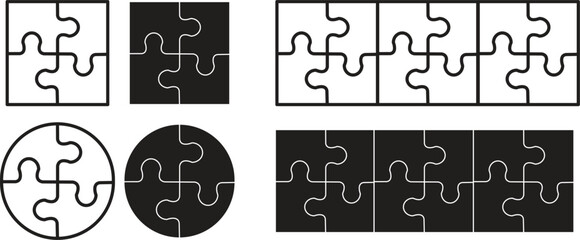 Puzzle icon. Jigsaw illustration symbol vector art illustration.