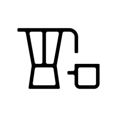 picto logo icones et symbole cafe cafetiere et tasse cafeteria epais