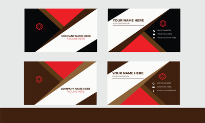 Simple flat victor Business card design
