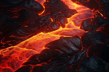 A red-hot coal grill up close