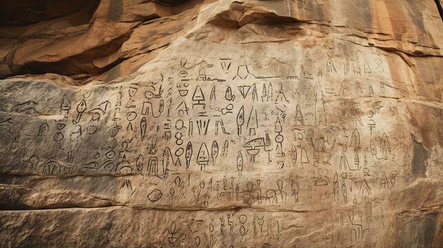 A Rock With Ancient Inscriptions