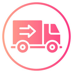 delivery truck gradient icon