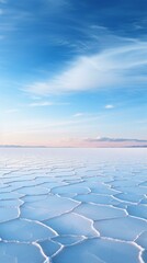 Fototapeta premium A serene and expansive body of water under a clear blue sky