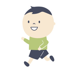 Fototapeta premium running boy