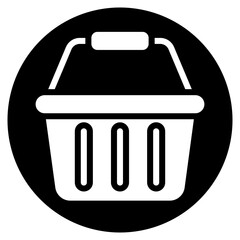 shopping basket glyph icon