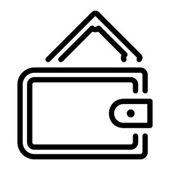 wallet line icon