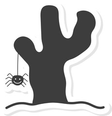 grave elements, halloween elements stickers.