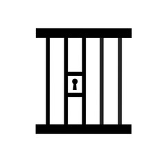 prison icon vector on white background.jail icon