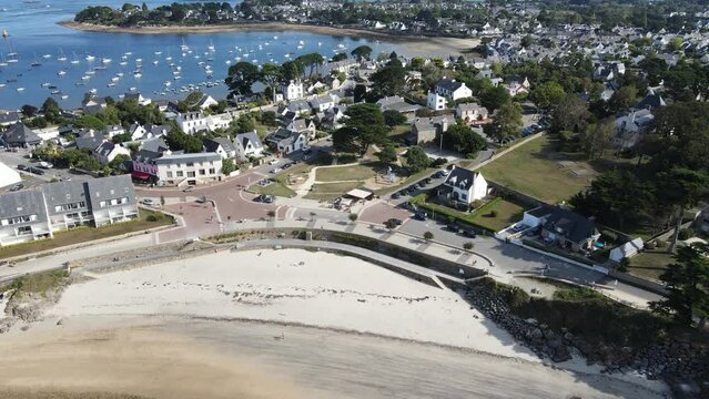 Port Navalo Bretagne Arzon Gold du Morbihan r&eacute;gion France vid&eacute;o a&eacute;rienne drone