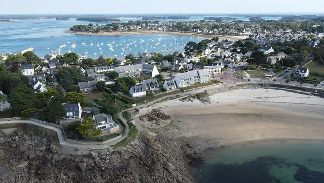 Golf du Morbihan Bretagne Arzon Port Navalo France r&eacute;gion fran&ccedil;aise drone view a&eacute;rienne vid&eacute;o