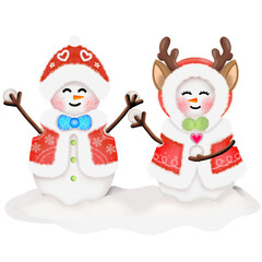 snowman merry christmas