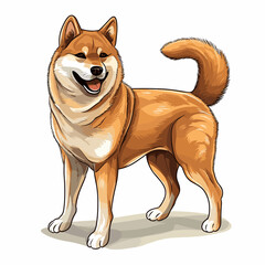 shiba inu vector illustration