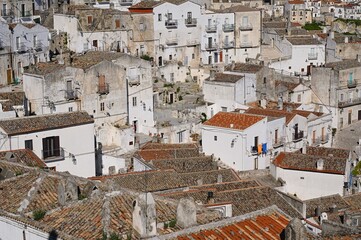 Rooftop view of Monte Sant'Angelo, Gargano, Italy, Europe. 