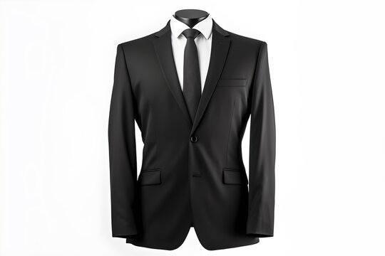a black suit isolated on a white background