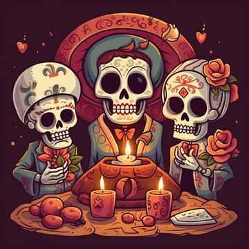 halloween party skull