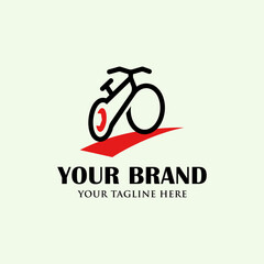 Bicycle, bike repair service logo vector