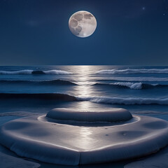 moonlit beach