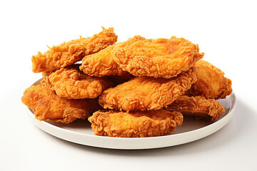 CHICKEN POPEYES on white background Ai generative