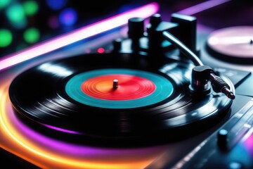 turntable playing vinyl record