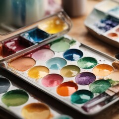 Naklejka premium Photorealistic Watercolor Paint in Stunning Images, Generative AI