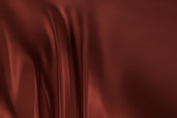 Fototapeta premium Beautiful brown 3D plain cloth with wrinkles 