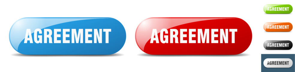 agreement button. key. sign. push button set