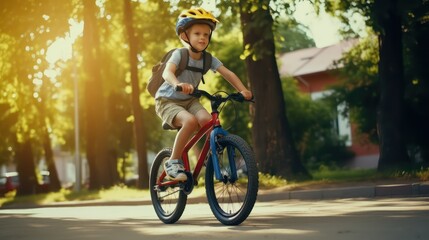 child riding a bicycle