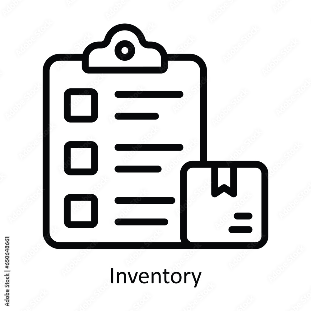 Poster inventory vector outline icon design illustration. web store symbol on white background eps 10 file