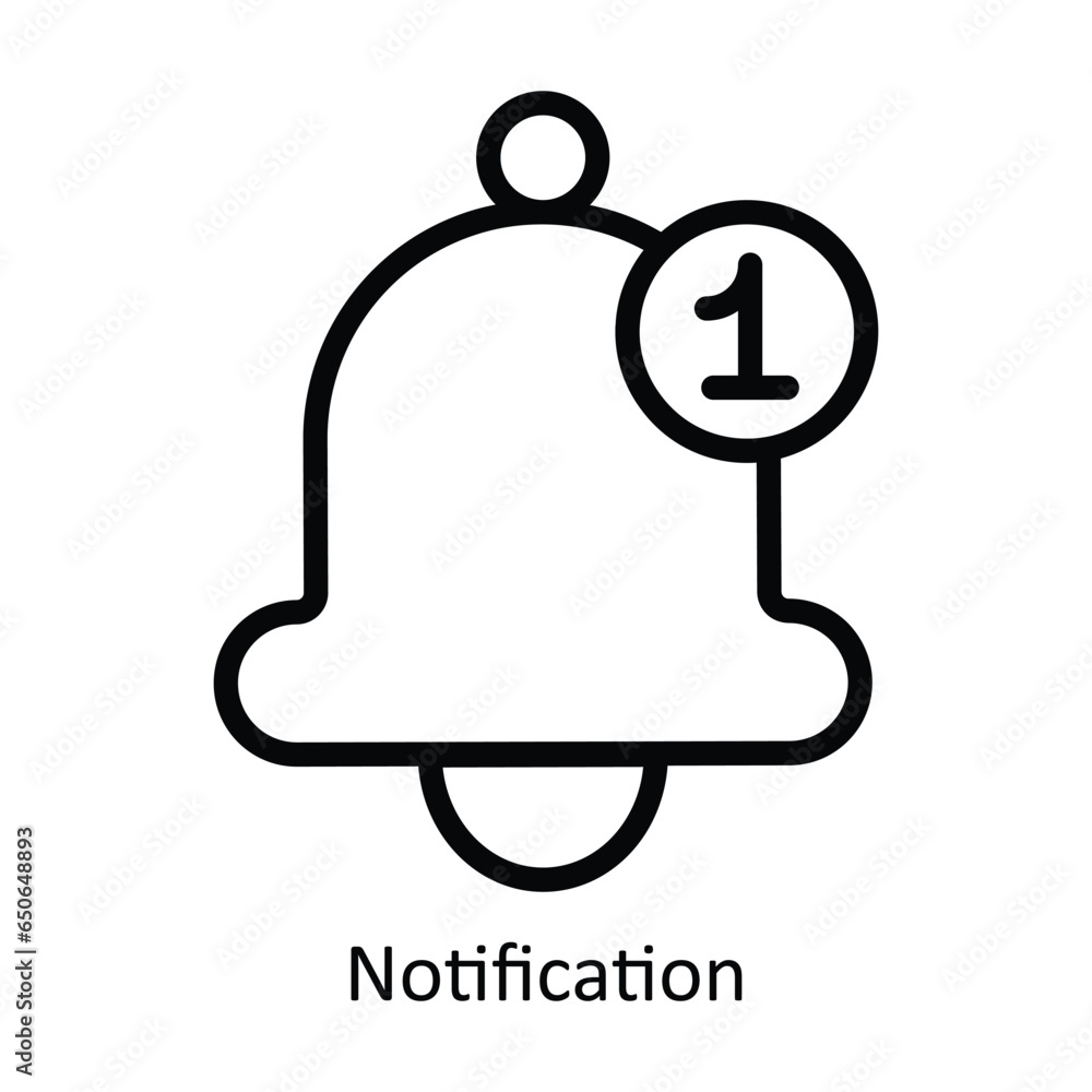 Poster notification vector outline icon design illustration. web store symbol on white background eps 10 fi