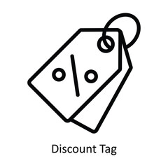 Discount Tag vector  outline Icon Design illustration. Web store Symbol on White background EPS 10 File 