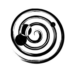 Spiral Line Abstract Grunge Brush Strock
